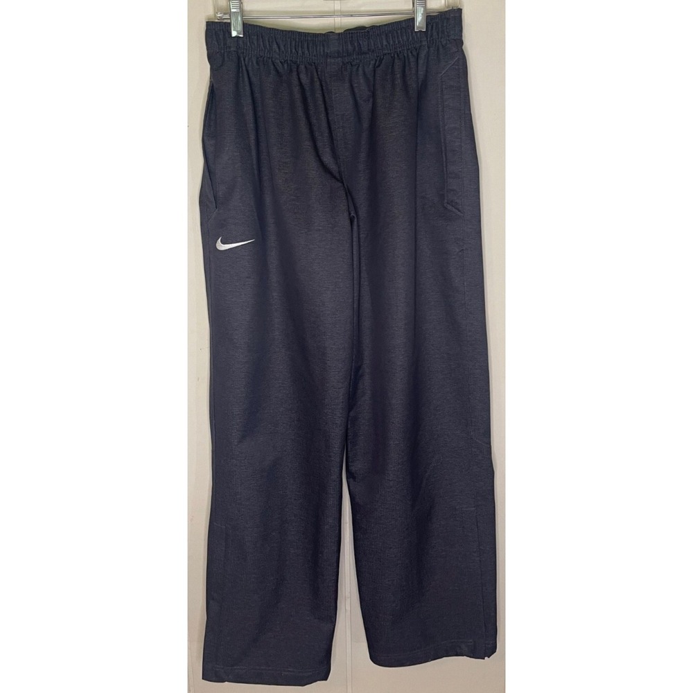 Nike Gold Storm Fit Pants Men's Sz Large Blue-Grey Pull up Zip Leg